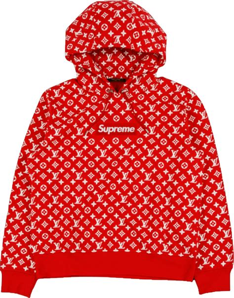 louis vuitton x supreme sweater red|supreme Louis Vuitton hoodie material.